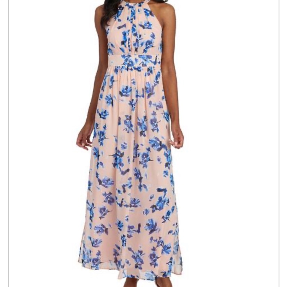 Eliza J halter print maxi dress